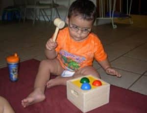 Child playing on the floor