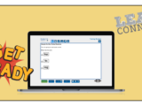 Get Ready Laptop with computer based test on screen LEAP Connect