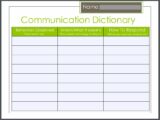 Communication Dictionary a three column paper tool to organize a students communicative behaviors